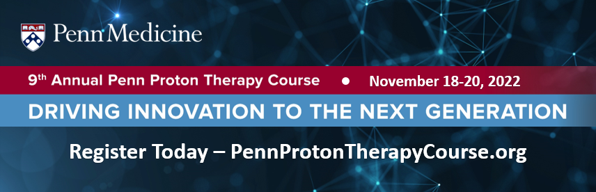 banner for annual proton therapy course